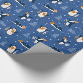 Arctic Kerstcute Penguins Wrapping Paper Cadeaupapier (Hoek)