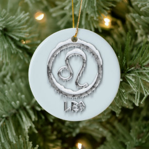 Arctic Leo Keramisch Ornament