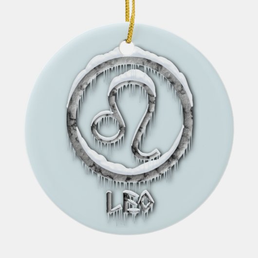 Arctic Leo Keramisch Ornament (Voorkant)