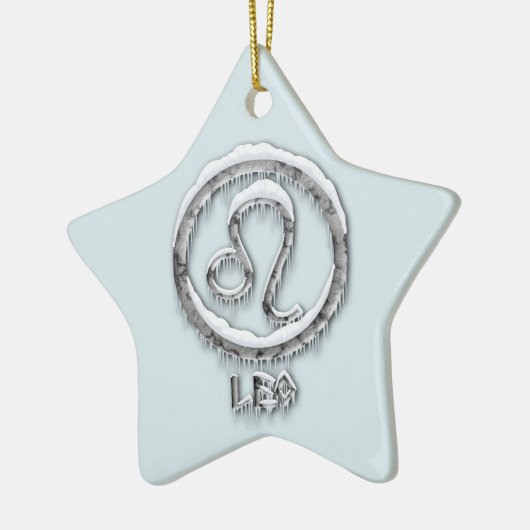 Arctic Leo Keramisch Ornament (Links)