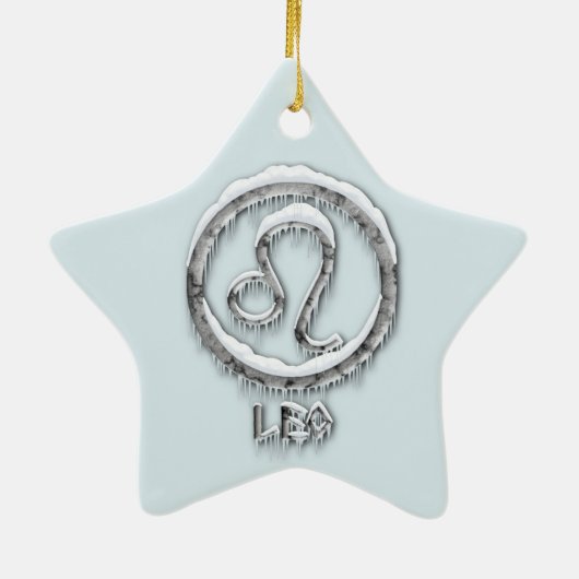 Arctic Leo Keramisch Ornament (Achterkant)