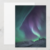 Arctic Lights-kaart Save The Date (Voorkant / Achterkant)