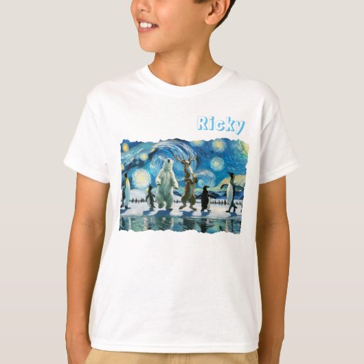 Arctic Line Dance Boy's T-shirt (Voorkant)