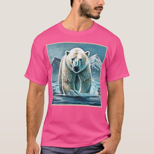 Arctic Majesty: De beste polaire Beer verf kunst T-shirt (Voorkant)