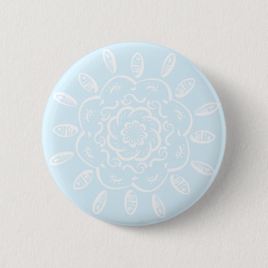 Arctic Mandala Ronde Button 5,7 Cm (Voorkant)