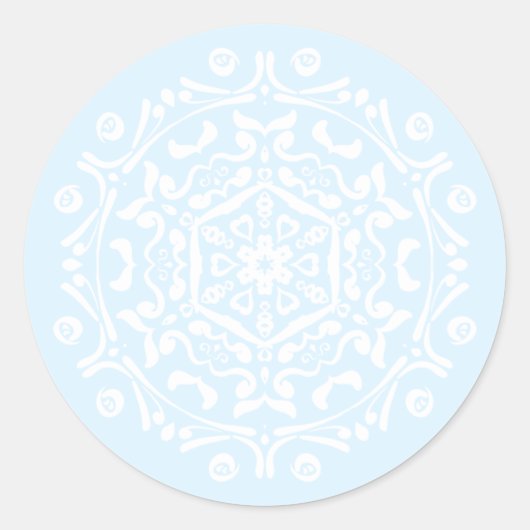 Arctic Mandala Ronde Sticker (Voorkant)