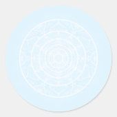 Arctic Mandala Ronde Sticker (Voorkant)