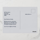 Arctic Midnight & Ice Gray Christmas Photo Folie Feestdagen Briefkaart (Achterkant)