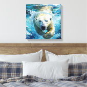Arctic Mirage: de zwemmende monarch Canvas Afdruk (Insitu (Slaapkamer))