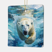 Arctic Mirage: de zwemmende monarch Keramisch Ornament (Links)
