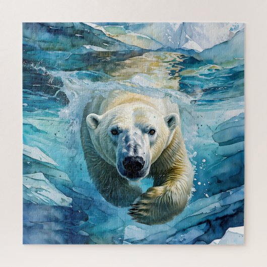 Arctic Mirage: de zwemmende monarch Legpuzzel (Verticaal)