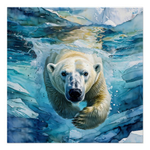Arctic Mirage: de zwemmende monarch Perfect Poster