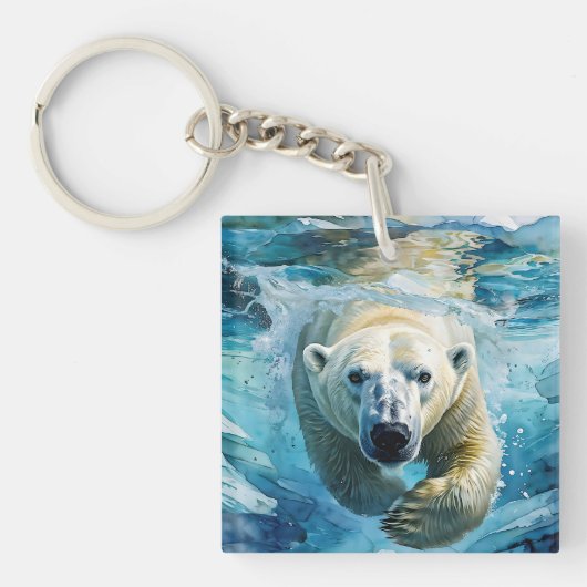 Arctic Mirage: de zwemmende monarch Sleutelhanger (voorkant)