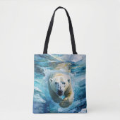 Arctic Mirage: de zwemmende monarch Tote Bag (Voorkant)