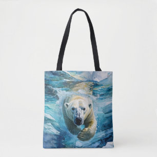 Arctic Mirage: de zwemmende monarch Tote Bag