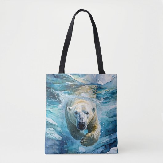 Arctic Mirage: de zwemmende monarch Tote Bag (Voorkant)