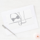 Arctic Monkeys ontwerp Rechthoekige Sticker (Envelop)