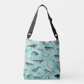 Arctic Narwhals en Belugas Pattern Crossbody Tas (Voorkant)