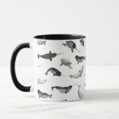 Arctic Narwhals en Belugas Pattern Mok (Links)