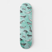 Arctic Narwhals en Belugas Pattern Persoonlijk Skateboard (Voorkant)
