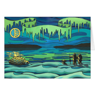 Arctic Painting Blank Card Prachtige printkaarten
