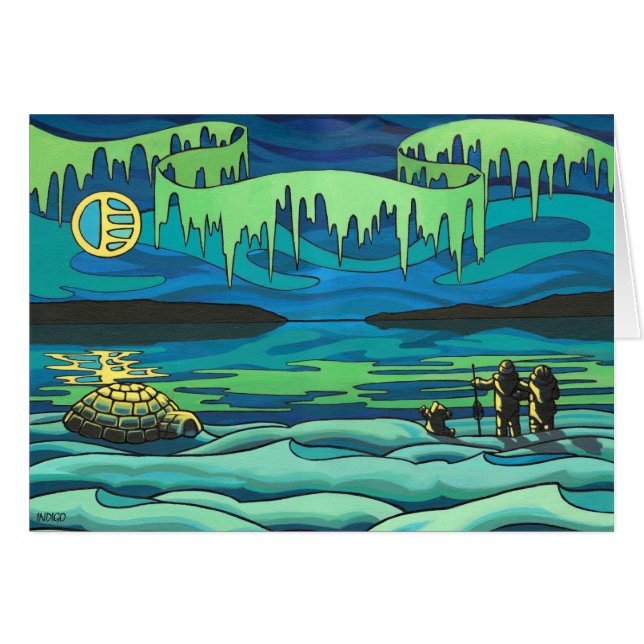 Arctic Painting Blank Card Prachtige printkaarten (Voorkant Horizontaal)