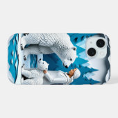 Arctic Paper Winter Magic ✨ Poolbeer scène iPhone 15 Case (Achterkant horizontaal)