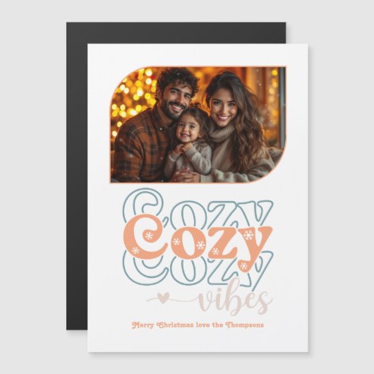 Arctic Peach Holiday Keepsake Christmas Photo (Voorkant / Achterkant)