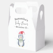 Arctic pinguin baby shower Favor Box Bedankdoosjes (Geopend)