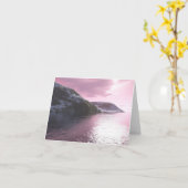 Arctic Pink Sunrise Note Kaart (Gele Bloem)
