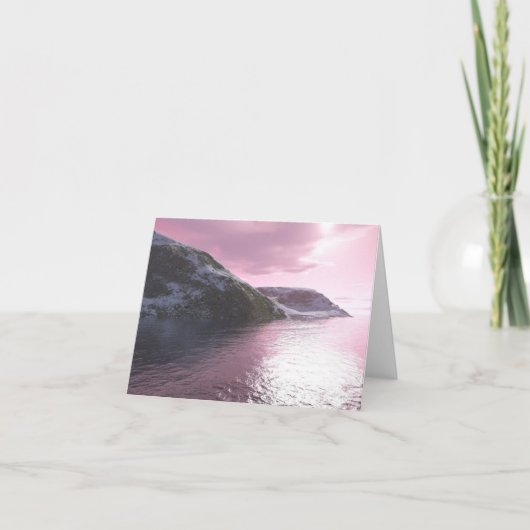 Arctic Pink Sunrise Note Kaart (Voorkant)