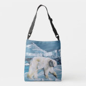 Arctic Polar Beer Blauw Crossbody Tas (Achterkant)