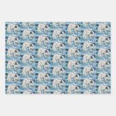 Arctic Polar Beer Blauw Inpakpapier Vel (Voorkant 3)