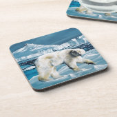 Arctic Polar Beer Blauw Onderzetter (Linkerzijde)