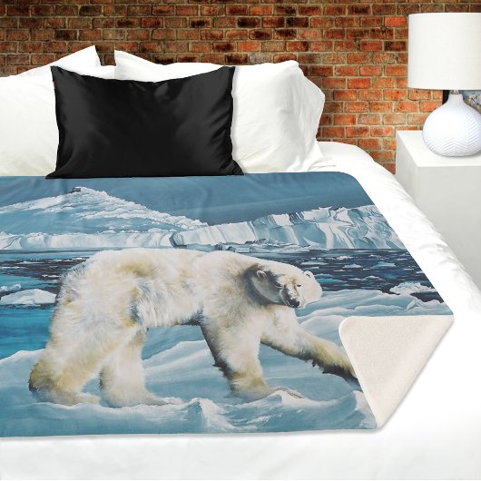 Arctic Polar Beer Blauw Sherpa Deken