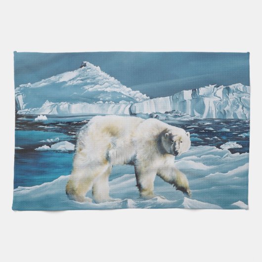 Arctic Polar Beer Blauw Theedoek (Horizontaal)