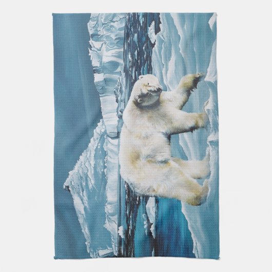 Arctic Polar Beer Blauw Theedoek (Verticaal)