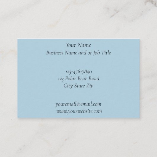 Arctic Polar Beer Blauw Visitekaartje (Achterkant)