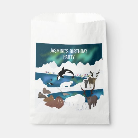 Arctic Polar Beer Reindeer Walrus Orca Narwhal Fox Bedankzakje (Voorkant)