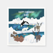 Arctic Polar Beer Reindeer Walrus Orca Narwhal Fox