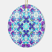 Arctic Prism — Colorful Snowflake Mandala Keramisch Ornament (Links)