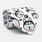 Arctic Puppy Siberian Husky Big Sled Dog Stropdas (Opgerold)