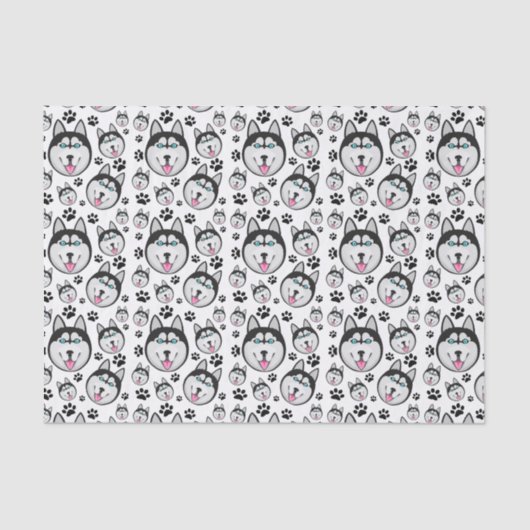 Arctic Puppy Siberian Husky Big Sled Dog Tissuepapier (Voorkant)