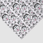 Arctic Puppy Siberian Husky Big Sled Dog Tissuepapier (Detail)