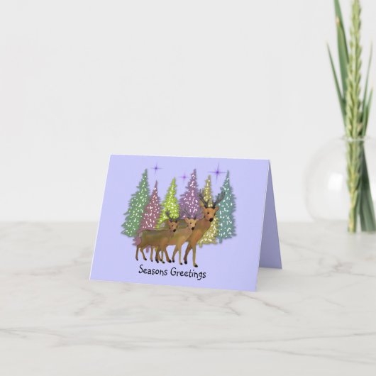 Arctic Reindeer Holiday Card Feestdagen Kaart (Voorkant)