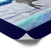 Arctic Reindeer & Santa Claus kerstcadeaus Poster (Hoek)