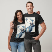 Arctic Reindeer - Waterverf Paint T-shirt (Unisex)