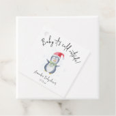 Arctic schattige pinguïn - baby Het is koud buiten Bedankjes Labels (In situ)