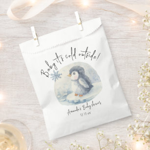 Arctic schattige pinguïn - baby Het is koud buiten Bedankzakje