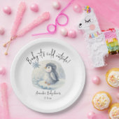 Arctic schattige pinguïn - baby Het is koud buiten Papieren Bordje (Feest)